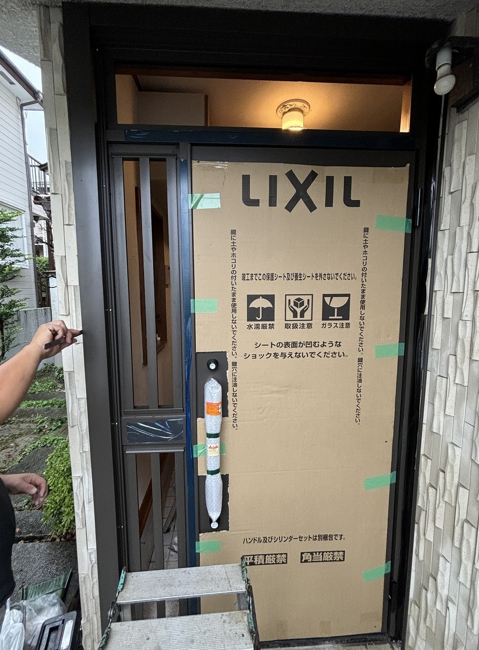工事中のﾄﾞｱ