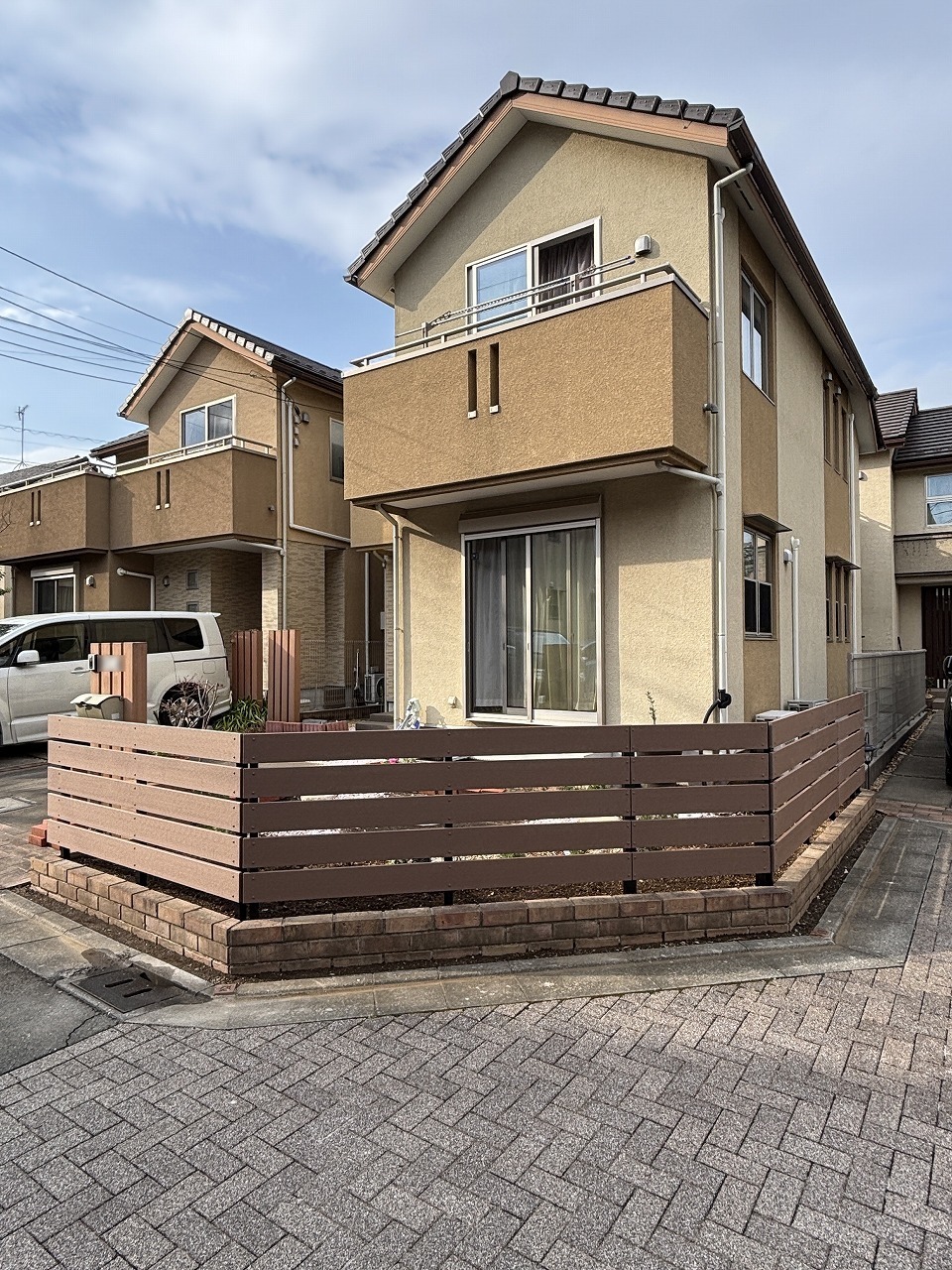 完成したブロックフェンス