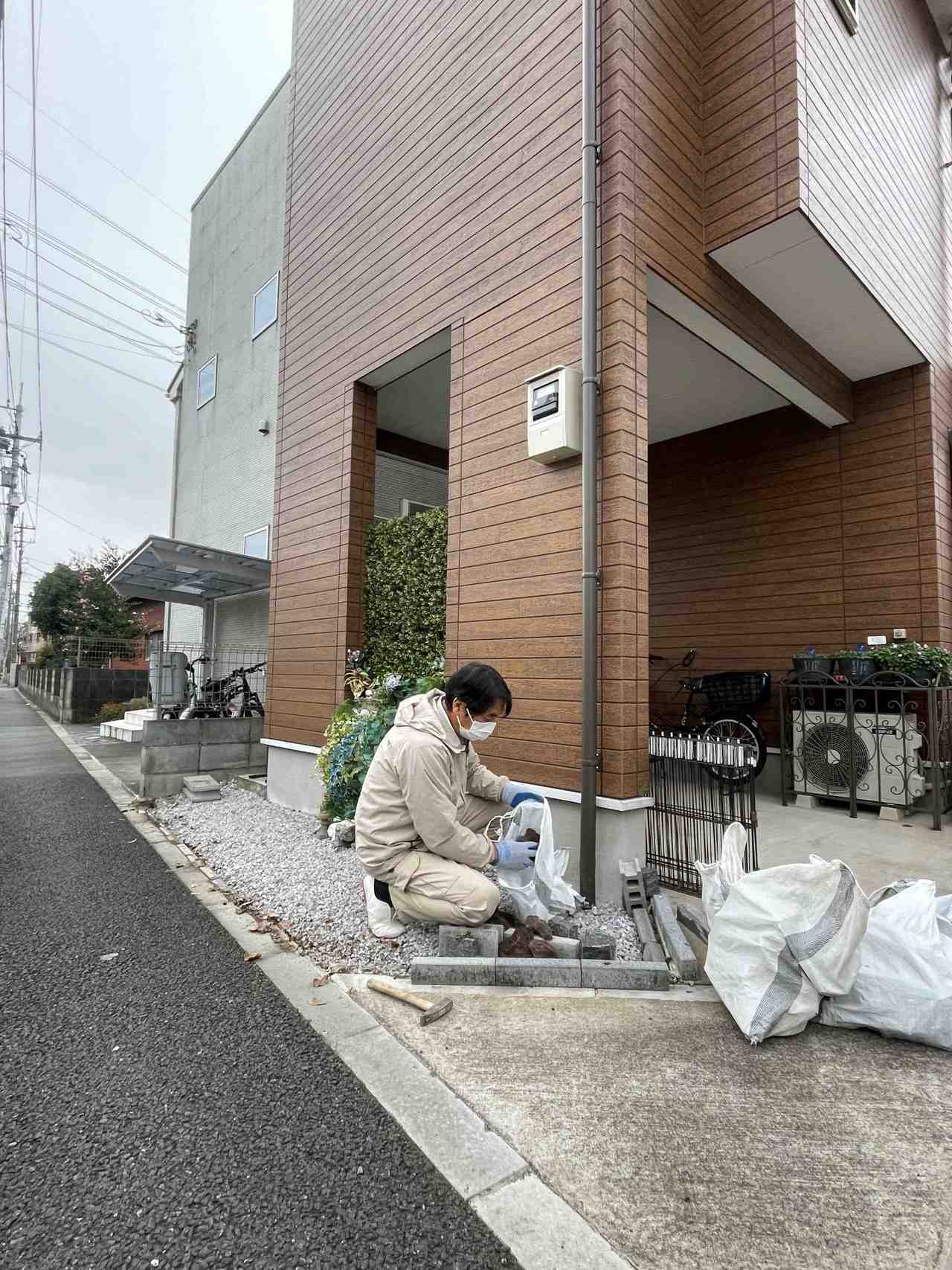 ブロックフェンス施工前