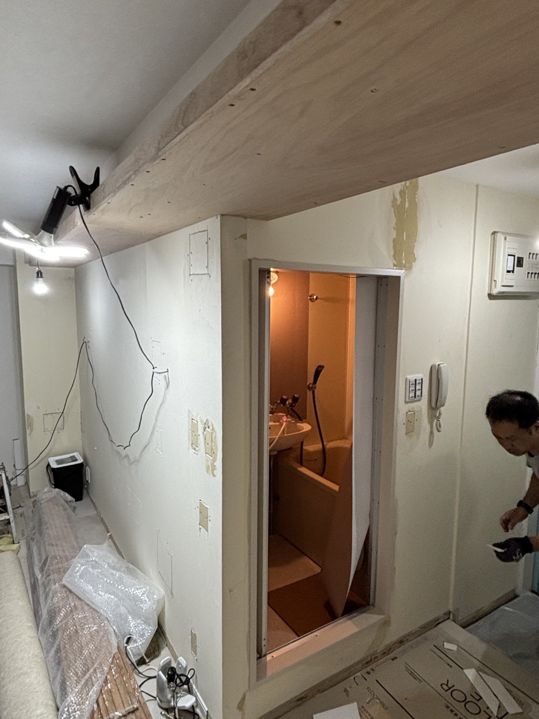 施工中の室内