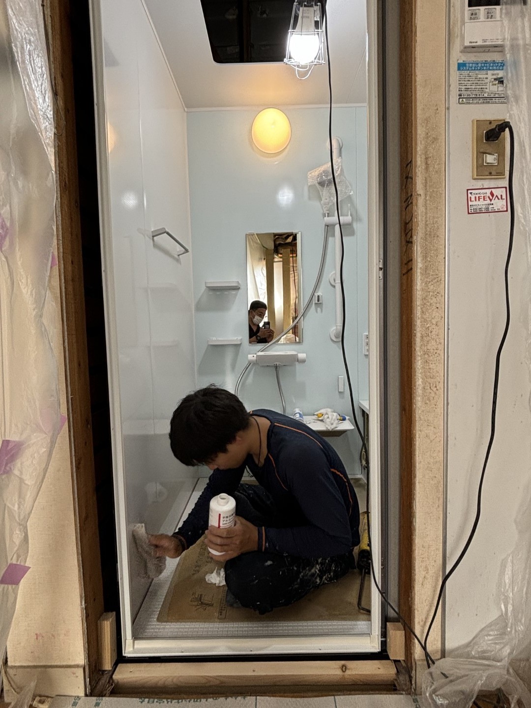 工事中の浴室