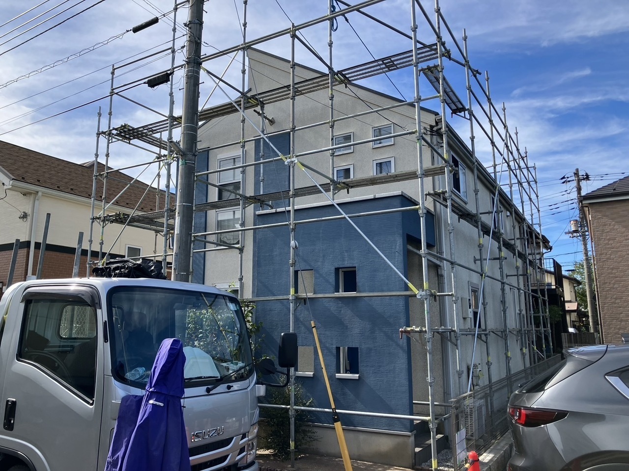 屋根塗装・外壁塗装の足場