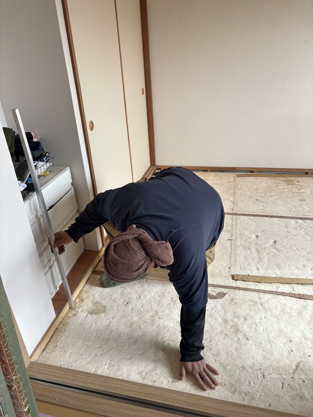 畳を交換している部屋