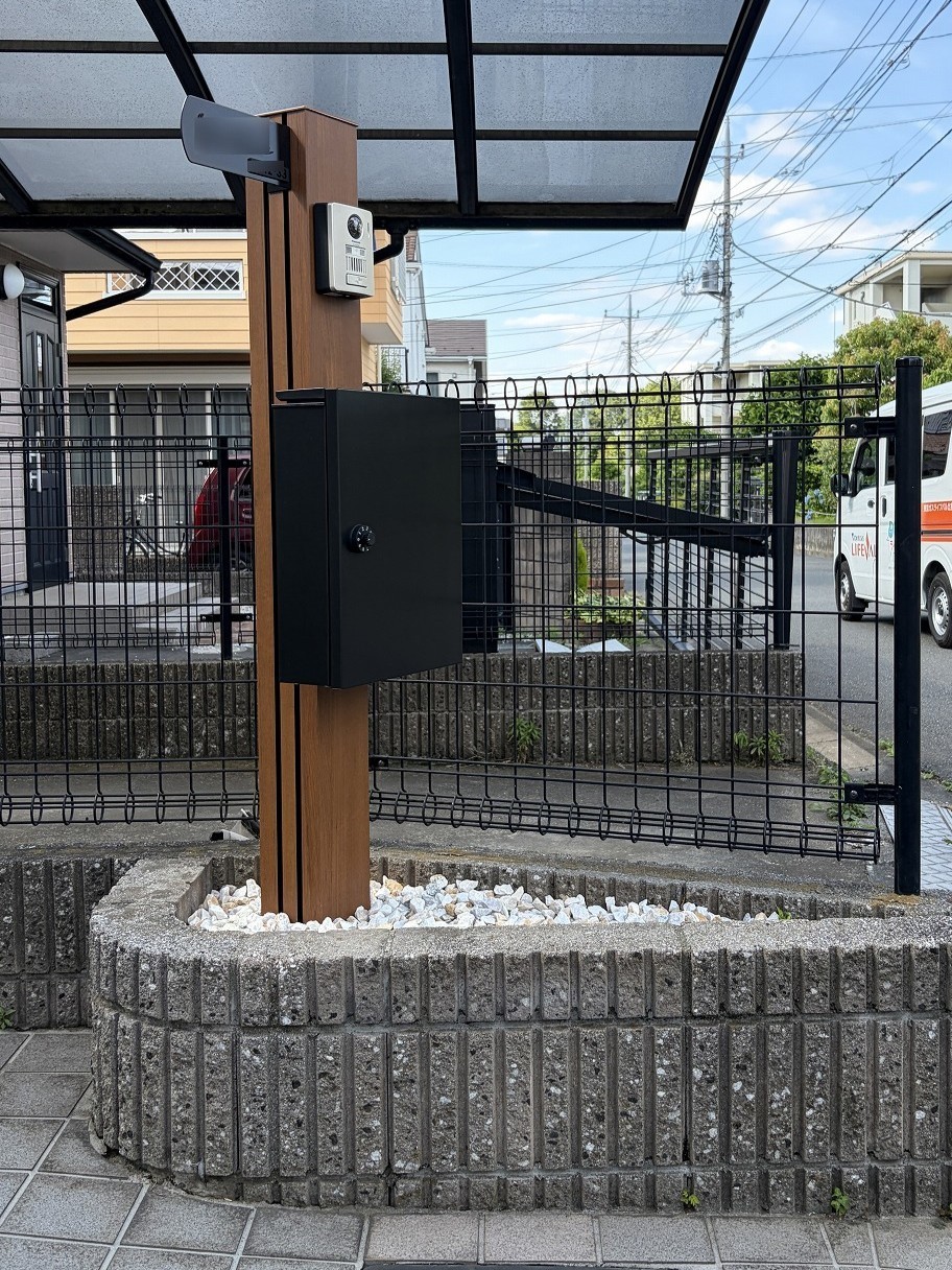 施工後のインターホン付き機能ポスト