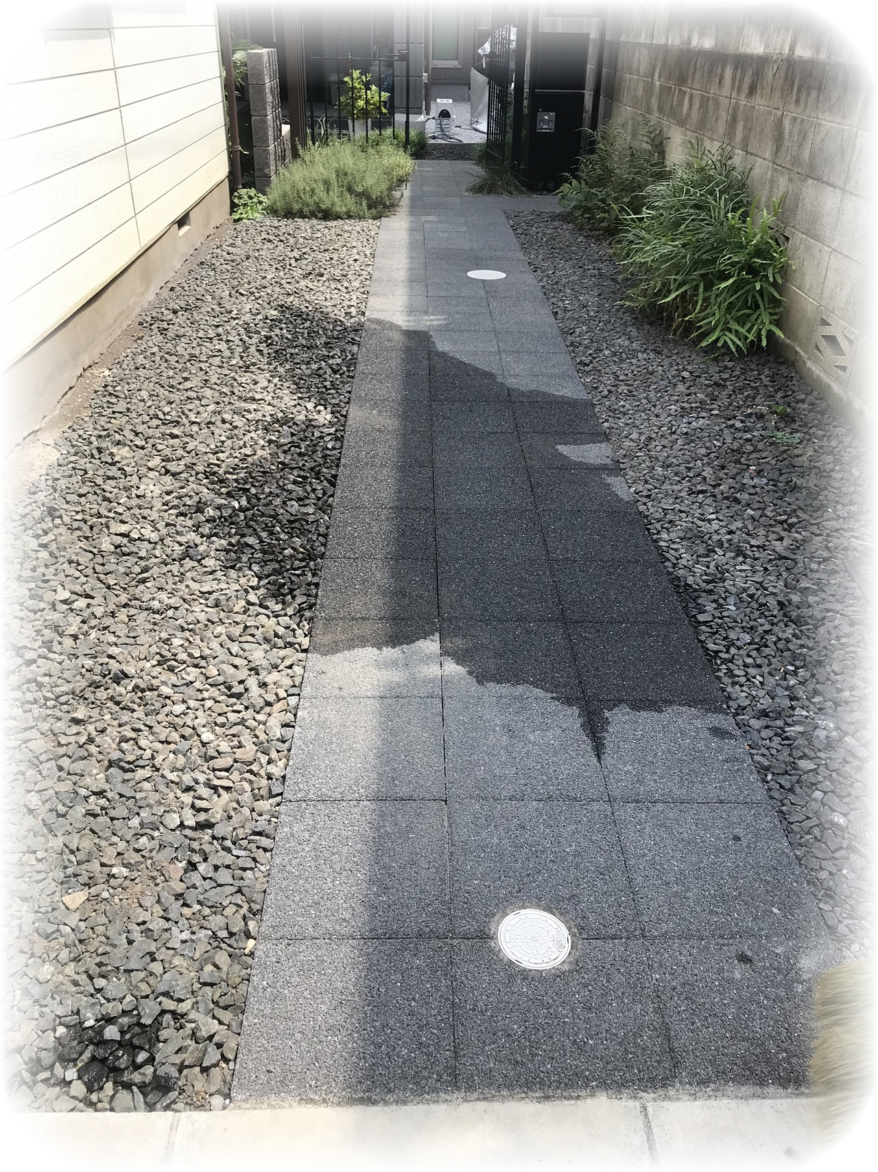 小平市リフォームワークスのエクステリア施工事例：外構左管工事