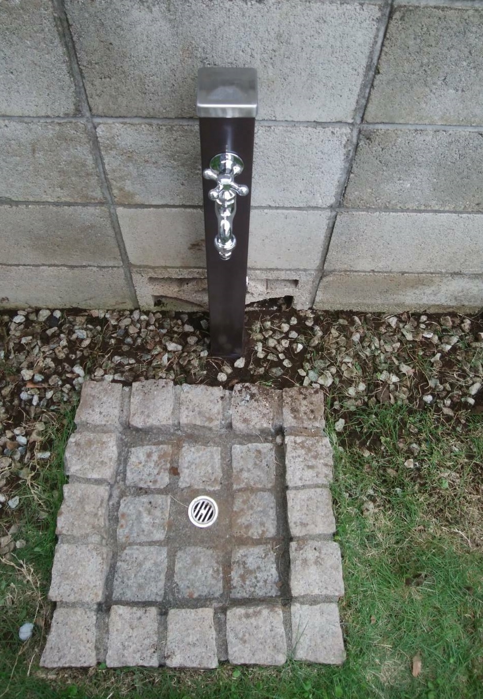 小平市リフォームワークスのエクステリア施工事例：立水栓交換工事