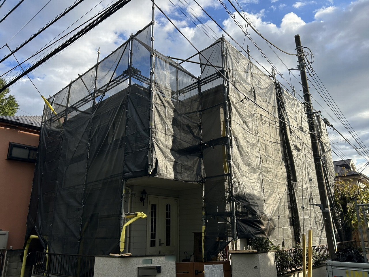 外壁塗装の足場