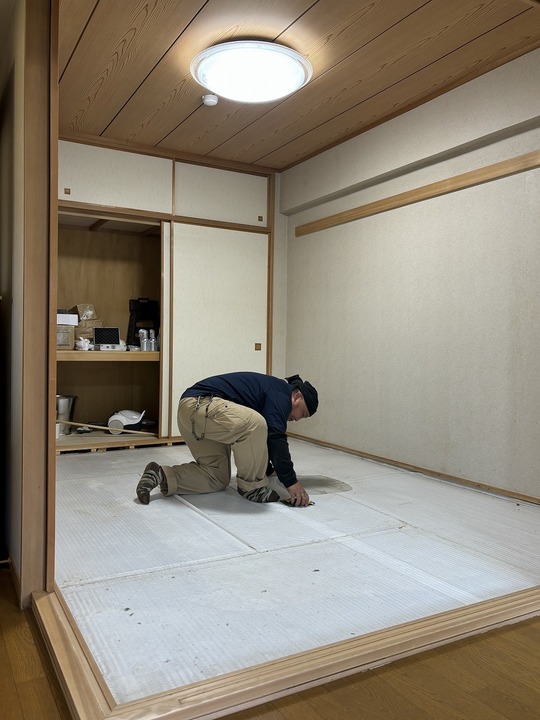 養生した部屋