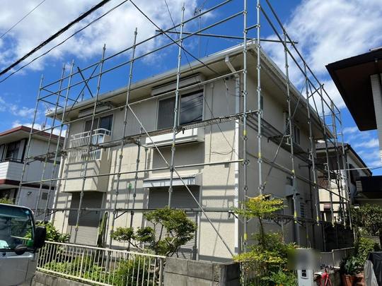 外壁塗装の足場