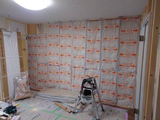 断熱材を設置している壁