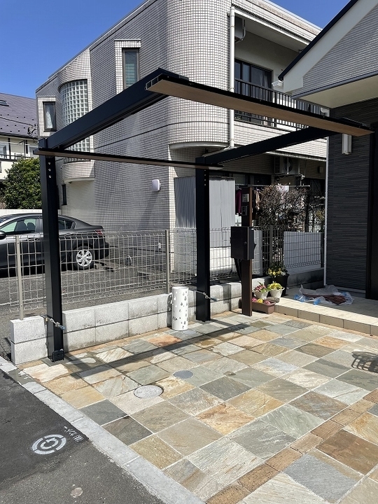 下塗り完了した屋根