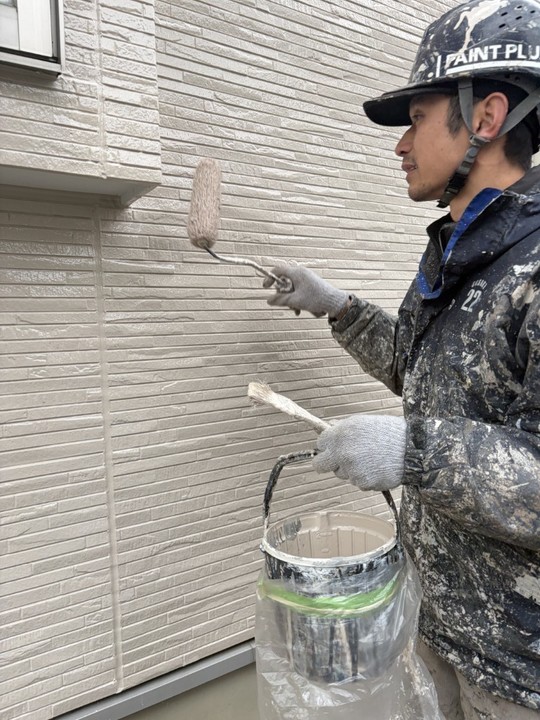 外壁塗装の上塗り
