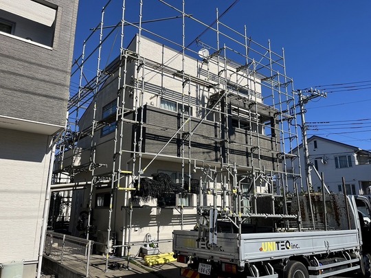 外壁塗装の足場