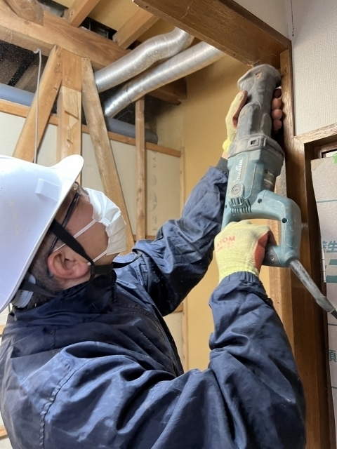 浴室解体ドア取外し