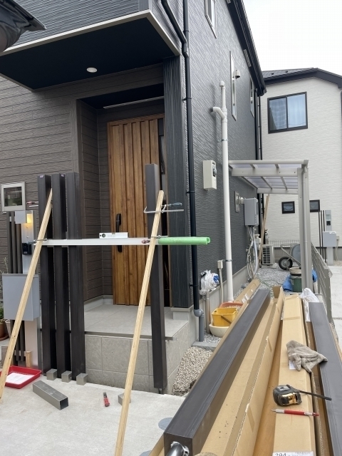 機能性門柱移設作業